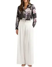 [David Lawrence] Bloom Silk Blouse in Charcoal