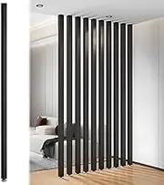 Wall Partition Room Divider Floor to Ceiling, Wooden Slats Screen Partition Post, Privacy Screens Adjustable Height Separation Divider Post, for Home Hotel Office Entrance(1pcs,110cm/43.3in/3.