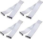 uxcell 3 Pcs IDC Flat Ribbon Cable, 2.54mm Pitch 43mm Width 50cm Long 34 Pin FC to FC Flat Ribbon Connector Jumper Wire for PC, LED Displays