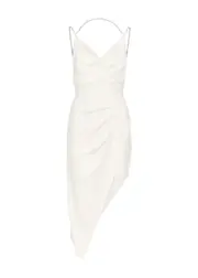Alice + Olivia Coral Embellished Satin-jersey Midi Dress - Off White - 8 (UK12 / M) 8 (UK12 / M)