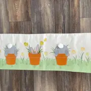 ISAAC MIZRAHI Easter 14x48 Bunny Butts Table Runner Fluffy Tails NEW