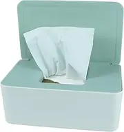 Diaper Wipes Dispenser, Tissue Storage Box Case, Wet Wipe Dispenser Holder with Lid for Home, Office, Cars (Green)