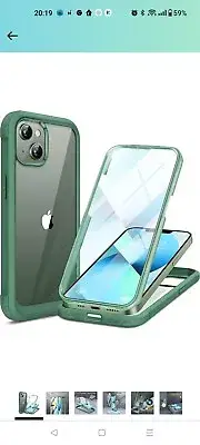Compatible with iPhone 13 case 6.1 inch, 2021 Upgrade Full-Body Glass Clear Case