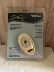 New Harbor Breeze Ceiling Fan & Light Universal Remote Control Model No. 0031594
