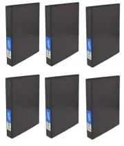 6 PACK - BANTEX 100851567 INSERT BINDER A4 25mm 2D Ring Black