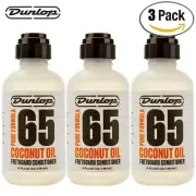3-PACK Dunlop 6634 Pure Formula 65 Coconut Oil Fretboard Conditioner 4oz