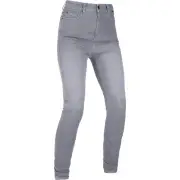 Second Skin Women Grey Motorcycle Jeans