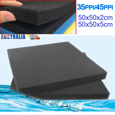 Aquarium Sponge Filter Fish Pond Biochemical Bio Filter Media Foam Sheet Black