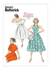 Butterick Sew Pattern Dress Jacket Close-fitting Halter Bodice B6682 sz 6-14