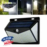 Security Light Outdoor PIR Solar Powered Garden Motion Sensor 208LED Wall Lamp