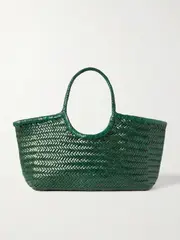 [Dragon Diffusion] Dragon Diffusion - Nantucket Large Woven Leather Tote - Green - One size One size Green