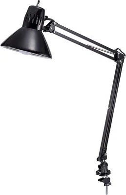 Bostitch Office VLF100 LED Swing Arm Desk Lamp with Clamp 36" Reach, Black