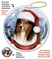 Assorted Australian Shepherd Aussie Howliday Dog Christmas Ornament Decoration