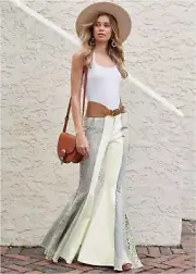 Venus New Vintage Flare Bell Bottom Jeans Women's Size 16 Boho Hippie Retro Pant