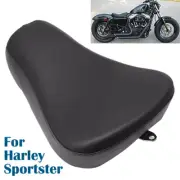 Motorcycle Driver Solo PU Leather SeatSaddle For Harley Sportster Bobber Chopper