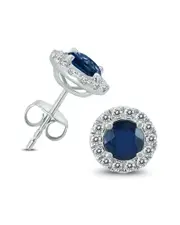 14K 1.71 ct. tw. Diamond & Sapphire Earrings