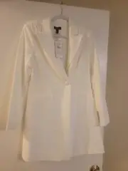 Aidan Mattox Ivory Long Sleeve Tuxedo Cocktail Blazer. Size 10