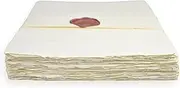 Kathmandu Valley Co. 8.5x11 inch 100% Cotton 90 GSM, Off-White Vintage Deckle-Edge Handmade Printer Paper from Recycled Textile Surplus for Inkjet and Laser Printers (100 Sheets)
