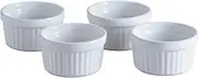Mason Cash Classic Collection Stoneware Ramekins Set, 4 Piece, White 28425 9 x 9 x 5 cm