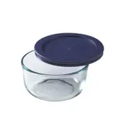 Pyrex Round Glass Storage 473mL Blue