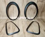 EXPRESS 4x Satin Matt Black Front & Rear Light trims for MINI Cooper R50 R52 R53 (for: Mini)