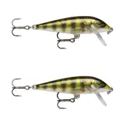 2x Rapala 5cm Countdown Sinking Hardbody Balsa Fishing Lures - Live Perch