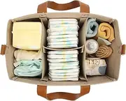 Felt Diaper Bag, Felt Cloth Nursery Storage Bin, Baby Travel Storage Bag, Nappy Caddy Basket, Diaper Caddy Basket, Easy To Use, Space Saving, Portable, Suitable for Mom New-Born Kids