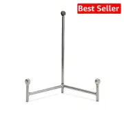 Contemporary Silver Easel for Art Display - No Assembly Required, 12x5.5x10.5