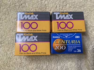 (3) Kodak TMAX 100 Black & White TMX 135-36 Brand New Sealed Exp. 04/2004 & 2003