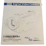 HD Camcorder Digital Video Camera 1080p LCD 16x Zoom 15FPS 24MP 3.0 Inch 2 Batt