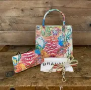 Brahmin Small Caroline Sealife Melbourne Leather Satchel & Ady Wallet ---NWT