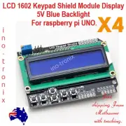 LCD 1602 Keypad Shield Module Display 5V Blue Backlight for Arduino UNO - 4pcs