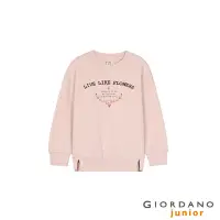 在飛比找Yahoo奇摩購物中心優惠-GIORDANO 童裝長版磨毛上衣 - 27 藕荷粉紅