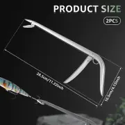2Pcs Fishing Hook Remover Stainless Steel Fish Hook Remover Tool Heavy tygyp