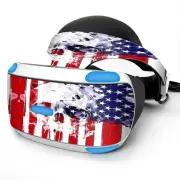 Skin Wrap for Sony Playstation PSVR Headset U.S.A. Flag Skull Drip