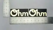 Ohm Walsh Speaker Badge Logo Emblem Custom Made Brushed Gold Pair