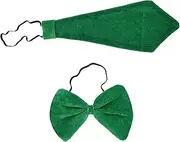 [SAFIGLE] Elegant Patrick's Day Bow Tie Men's Necktie Set Decorative Tie for Special Occasions
