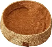 Cat Basket Bed Cosy Nest - Pet Furniture Lounger Wicker Bed Dog Cushion | 13.78 x 3.94 Inch Woven Cat Lounger Kitten Sleeping Basket Cat Board Small Pet Nest Rabit Lounge