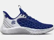 Unisex Curry Flow 9 Team Basketball Shoes Royal / White