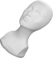 WRITWAA Women Mannequin Head Display Holder for Wigs Hats and DIY Projects Portable Wig Stand for Salon and Home Use Lightweight Material with Realistic Texture