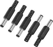 uxcell 5-Pack DC Male Connectors, 5.5x2.1mm Pure Copper Core Barrel Connector Plug for Laptop/CCTV Security Cameras/Lighting Power Connector DC Adapter Solder Plug Power Replacement