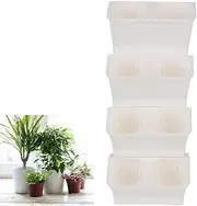 Bewinner Vertical Garden Planter, Hanging Planter Box, White, 26 x 30 x 18 cm, Outdoor