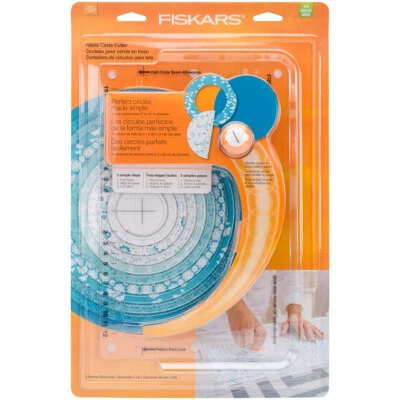 Fiskars Fabric Circle Cutter, 10-1/4x16-1/4, Template Guide 2-12 inches