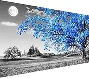 pchmcu 5D Diamond Art Painting Moon,Large Diamond Painting Kits for Adults,DIY Full Drill Crystal Rhinestone Arts and Crafts,Gem Art Painting with Diamond Home Wall Decor Tree (27.5 X 15.7inch)