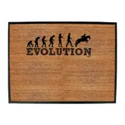 Animal Evolution Horse Jumping - Funny Novelty Doormat Man Cave Floor mat