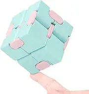 WUQID Infinity Cube Fidget Toy Stress Relieving Fidgeting Game for Kids and Adults,Cute Mini Unique Gadget for Anxiety Relief and Kill Time (Macaron Blue)