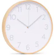 Clocksicle Silent Wood Wall Clock, Grey, 31cm