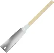 KNFFSAAJL Japanese Hand Saw 9.3inch SK5 High Carbon Steel Double Edged Hand Saw Hand Pull Saw 10/17 TPI Woodworking Hand Saw Tool with Beech Handle for Carpenter Men Women