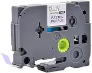 ExtraPrint 1 Pack Compatible 12mm Black on Pastel Purple Laminated Label Tape TZe-MQF31 for Brother TZ-MQF31 P-Touch PT-2030 PT-2700 PT-9200DX PT-D200 PT-D610BT PT-H105 PT-P900W PT-P950NW