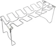 iplusmile Barbecue Rack Barbecue Grill Rack Grilling Steel Chicken Grills Portable Barbeque Racks Stainless Grill for Camping Durable Grill Simple Tools Silver